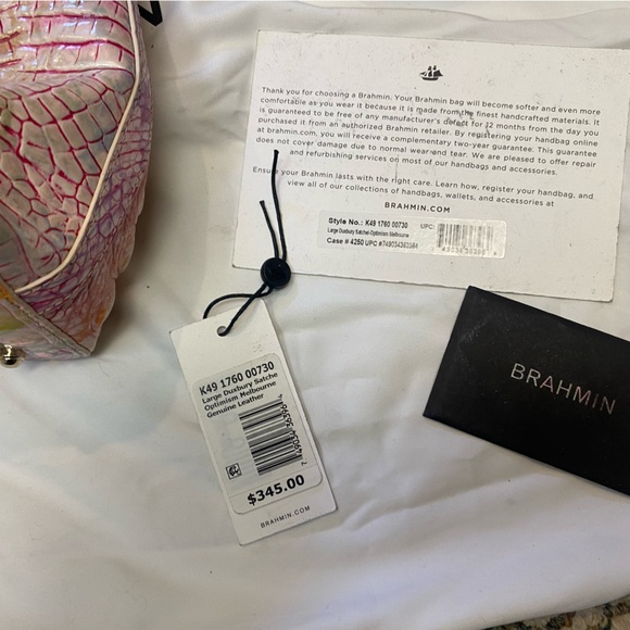 Brahmin Large Duxbury Satchel Optimism Melbourne Leather…like new - Picture 6 of 6